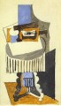 Still Life on a Pedestal Table in Front of an Open Window 1919 cubist Pablo Picasso